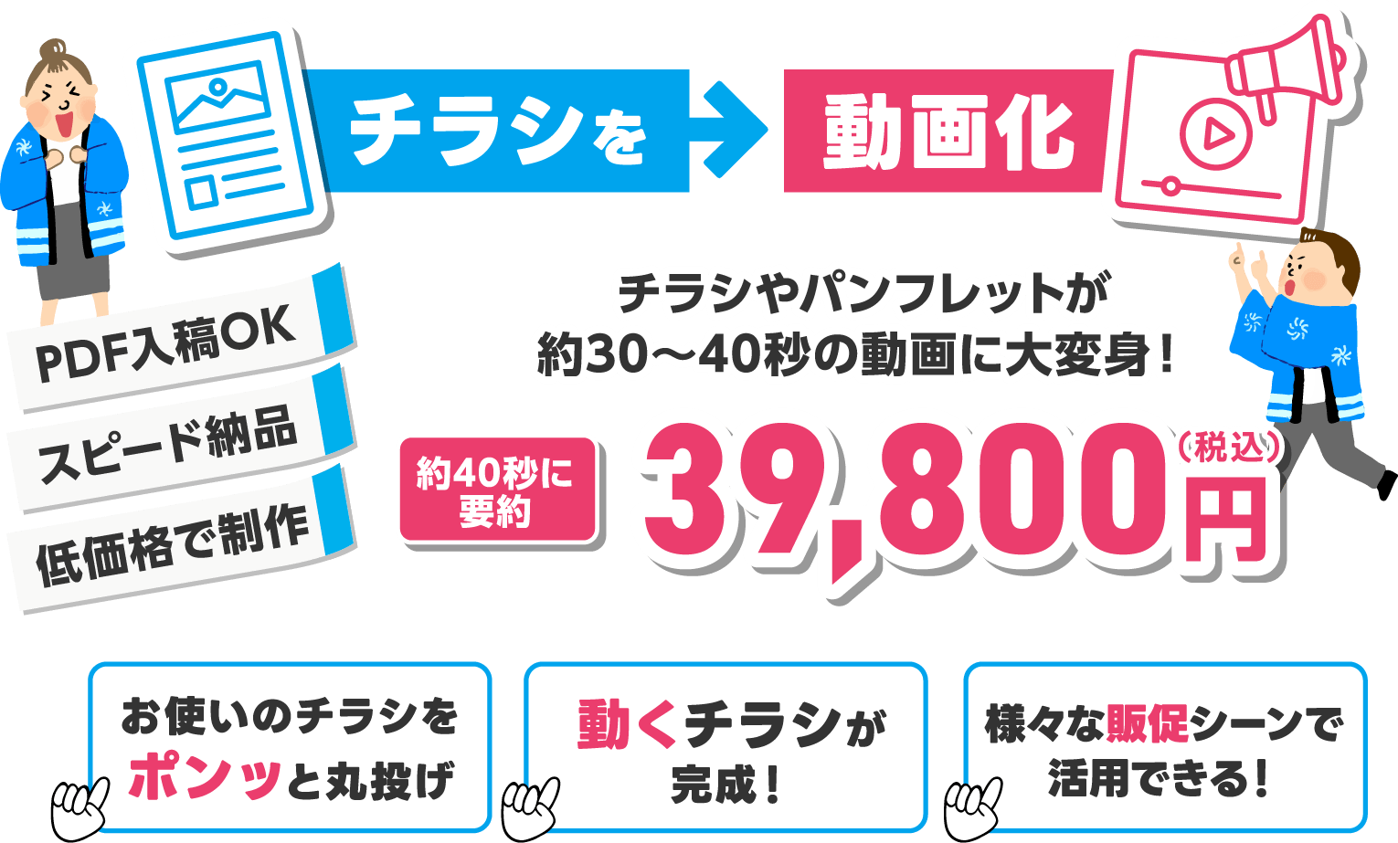 チラシを動画化